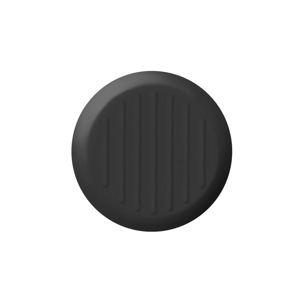 Dark BlackTPU tactile indicator stud with grooved slip-resistant surface for vision-impaired accessibility