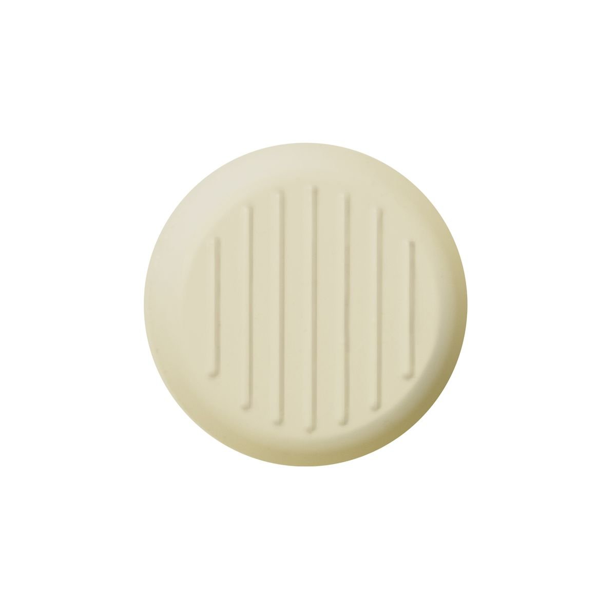 Cream TPU Tactile Indicator Stud with Grooved Surface for Pedestrian Safety