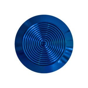 Stainless Steel Circular 6 Groove Top Blue