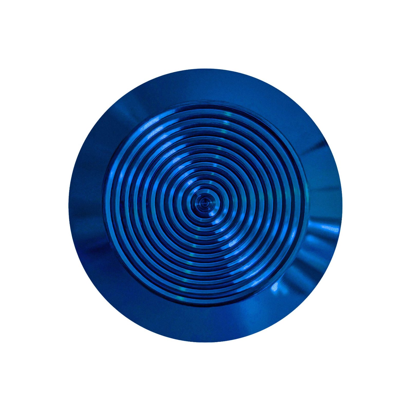 Stainless Steel Circular 6 Groove Top Blue